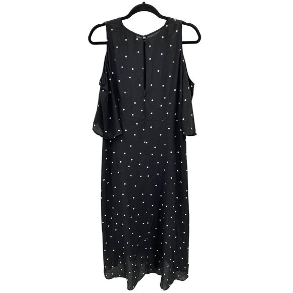 Who What Wear Dress Cold Shoulder Polka Dot Black White Lined‎ Womens XL - Picture 4 of 8